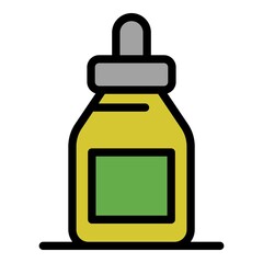 Nose drops icon. Outline nose drops vector icon color flat isolated