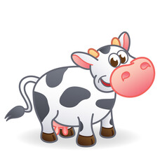 cute happy cartoon cow