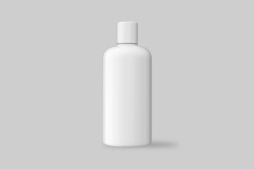 Empty blank cosmetic bottle or jar Mock up isolated on a grey background. Can be used as a medical container.3d rendering.