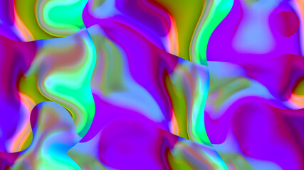 Obraz na płótnie Canvas Abstract wavy liquid background. Colorful liquid shiny background.