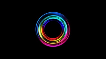 Abstract Circle Round Light Effect Rainbow On Colorful Ring Frame  Background, Rainbow Clipart, Colorful Background