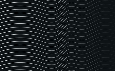 abstract seamless line waves pattern black and white background