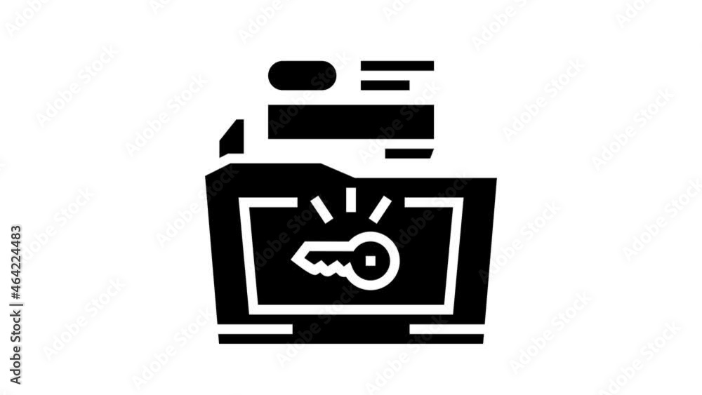 Aufkleber solutions for complex business operations animated glyph icon. solutions for complex business operat