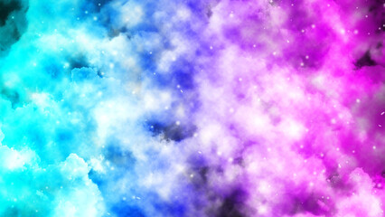 Realistic colorful fog on black background.	