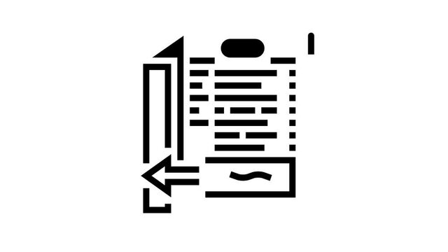transition to ifrs international financial reporting standards and introduction of new standards animated glyph icon. isolated symbol illustration