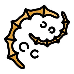 Biology parasite icon. Outline biology parasite vector icon color flat isolated