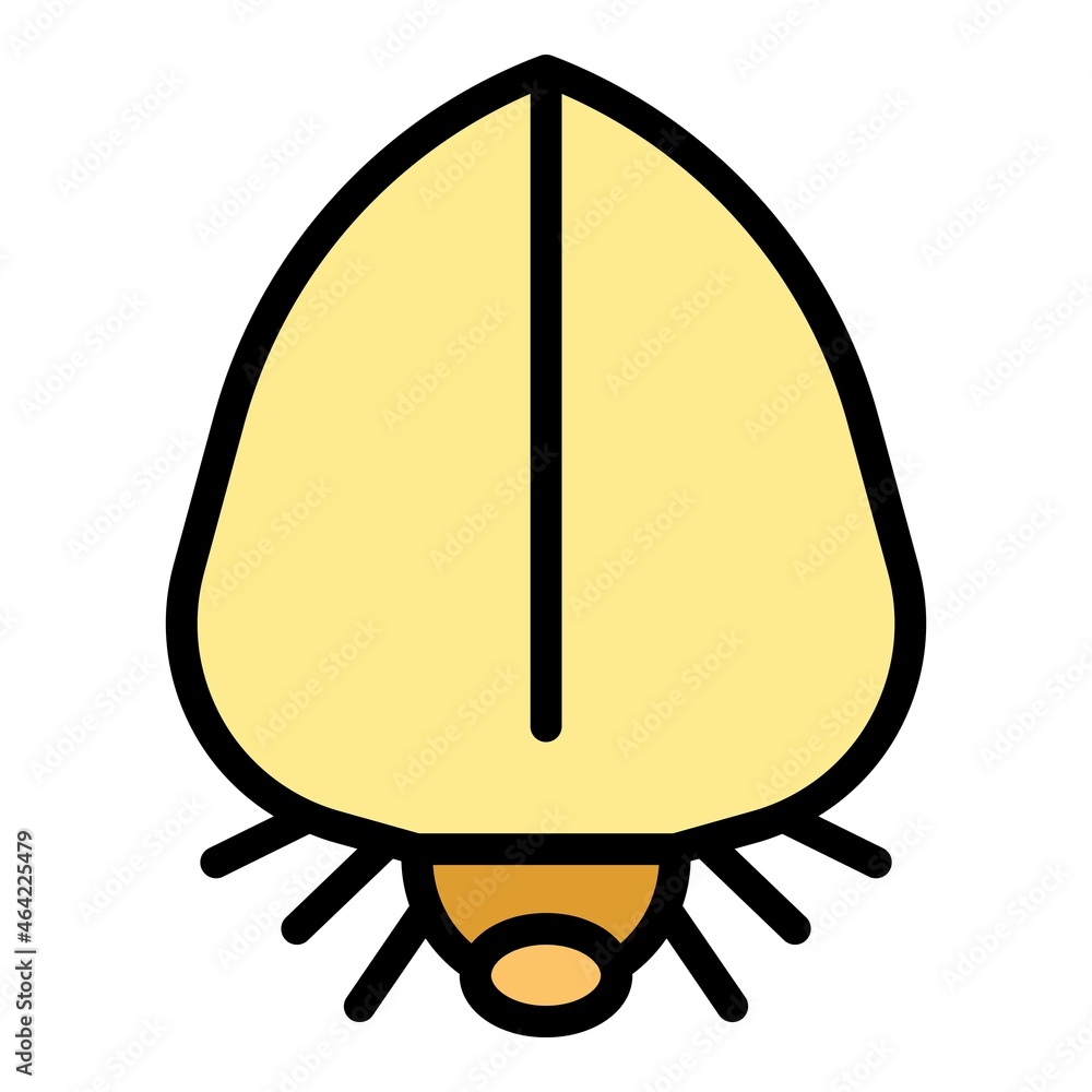 Poster dirty bug icon. outline dirty bug vector icon color flat isolated