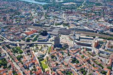 Naklejka premium Luftbild Zentrum Hannover