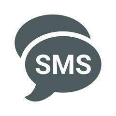 Messages, communication icon. Gray vector graphics.