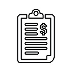 Pad, fill form outline icon. Line art vector.