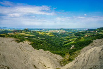 Naklejka premium Rural landscape near San Polo and Canossa, Emilia-Romagna