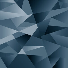 Fototapeta premium Abstract dark Blue Grey polygonal background. Vector