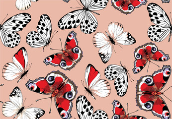 Pattern with butterfly