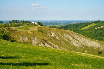 Fototapeta na wymiar Rural landscape at Rivalta di Lesignano Bagni, Emilia-Romagna