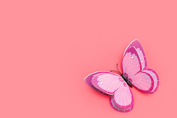 Art abstract background with butterfly.