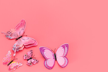 Art abstract background with butterfly.