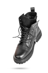 Black boots isolated on white