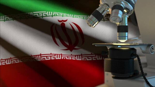 Iran science concept with flag