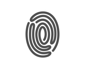Fingerprint icon. Digital finger print sign. Biometric scan symbol. Classic flat style. Quality design element. Simple fingerprint icon. Vector