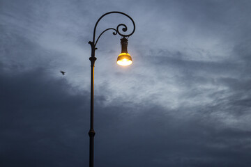 street lamp in the night