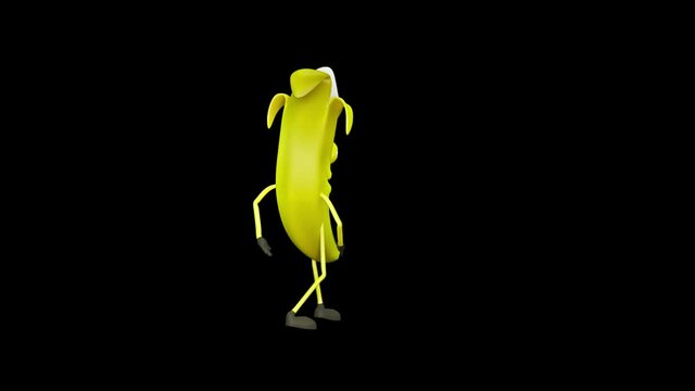 Cartoon banana dancing fun