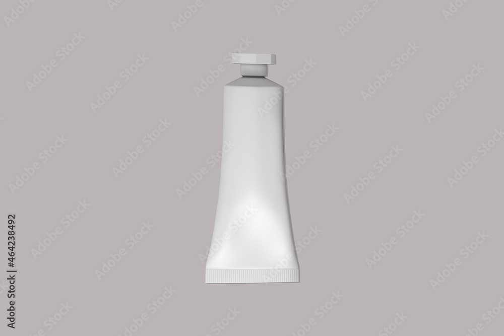 Poster empty blank box and tube mock up isolated on background. 3d rendering. can be used for medical or co