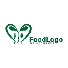 Healthy food logo icon vector template.