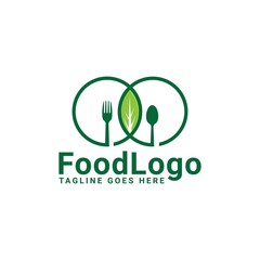 Healthy food logo icon vector template.