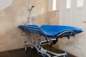 Medical shower, bath equipment for Handicapped and disabled, disabled shower trolley mobile bed