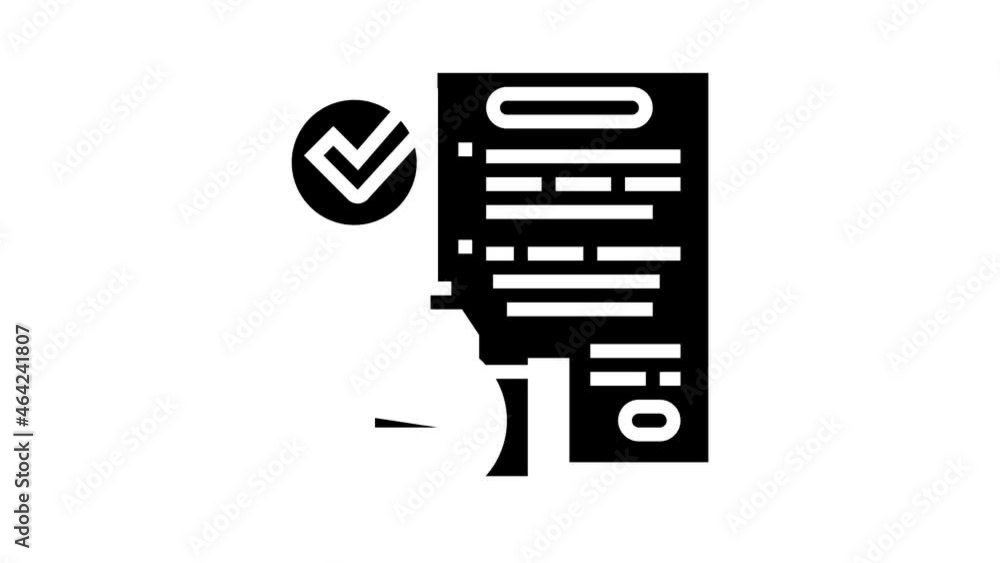 Poster contract pipeline construction service animated glyph icon. contract pipeline construction service s