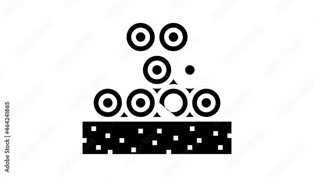 Poster pipeline heap animated glyph icon. pipeline heap sign. isolated on white background