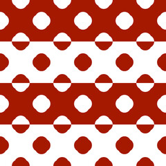 Red and white polka dot ornament. Vector. For printing, decoration, textiles, and digital use.