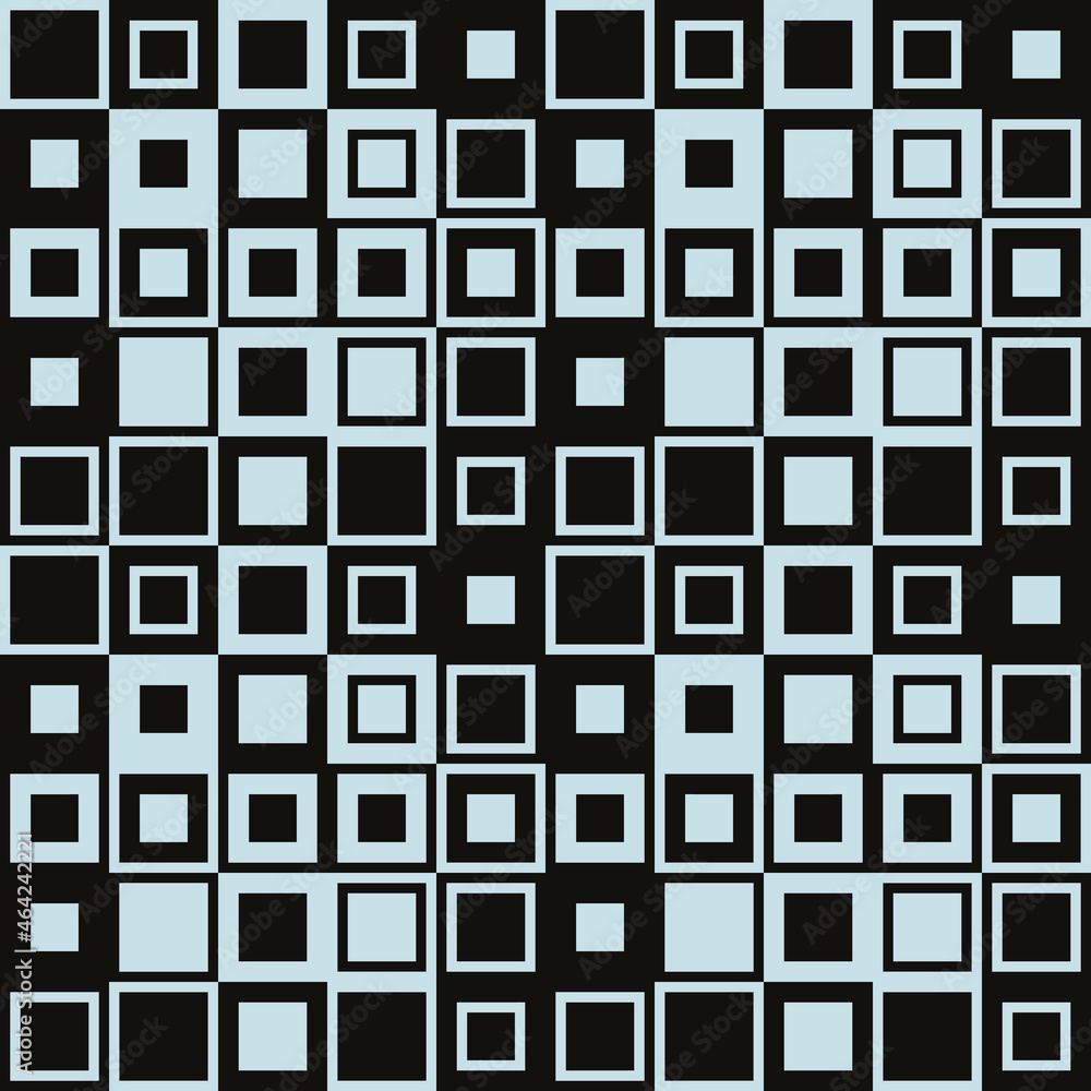 Aufkleber Black and white tiles create abstraction. Vector tiles make a seamless pattern or canvas.