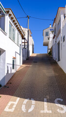 Alley and Es Grau, Menorca, Balearic Islands Spain. Stop