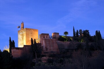 The Alhambra of Granada. Nazari monumental complex