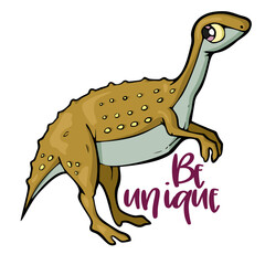 Dinosaur Hand drawn typography poster set. Conceptual handwritten phrase craft T shirt hand lettered calligraphy. Vector illustration