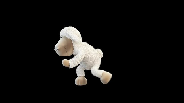 Cartoon little lamb funny dancing