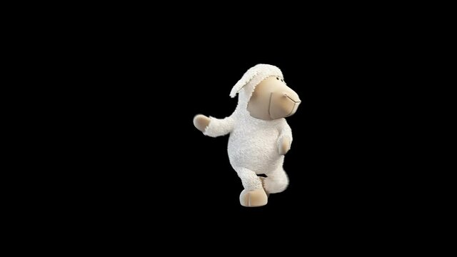 3d lamb jumping and dancing