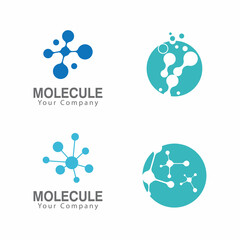 Molecule symbol logo template vector illustration design