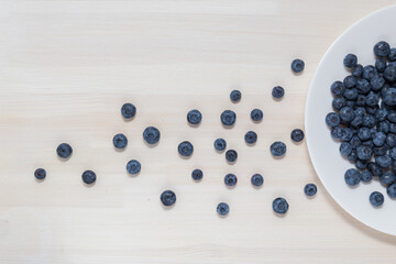 fresh fruit blueberries scattered background