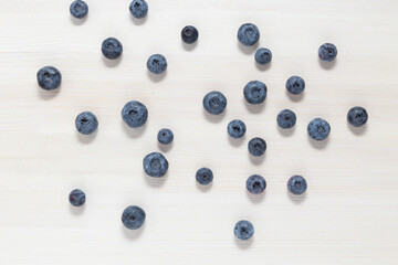 fresh fruit blueberries scattered background