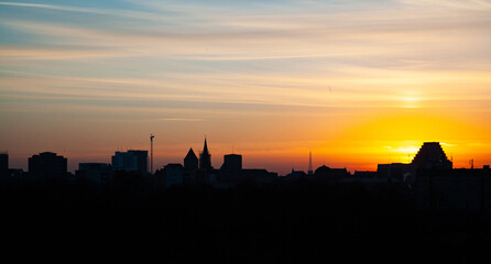 Poznań, zachód słońca