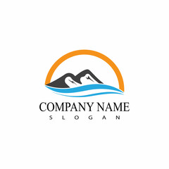 River vector icon illustration logo design