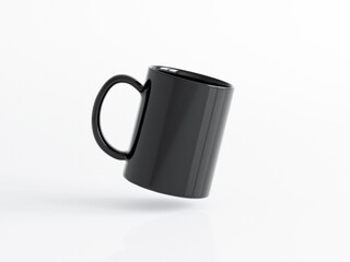 black cup isolated on white