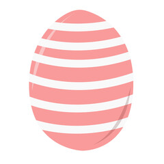Pink Easter egg in stripes.