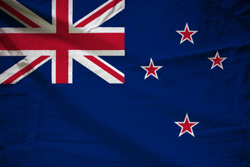 布に印刷されたニュージーランドの国旗