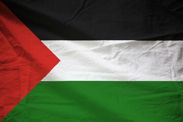 布に印刷されたパレスチナの国旗