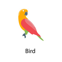 Bird Vector Flat Icon Design illustration. Veterinary Symbol on White background EPS 10 File