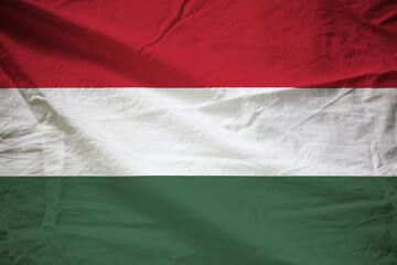 布に印刷されたハンガリーの国旗