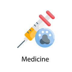 Medicine Vector Flat Icon Design illustration. Veterinary Symbol on White background EPS 10 File